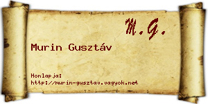 Murin Gusztáv névjegykártya