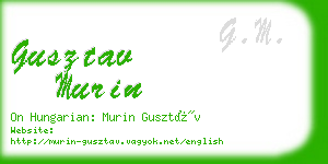 gusztav murin business card